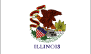 Illinois map logo - Illinois state flag