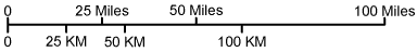 Illinois map scale of miles